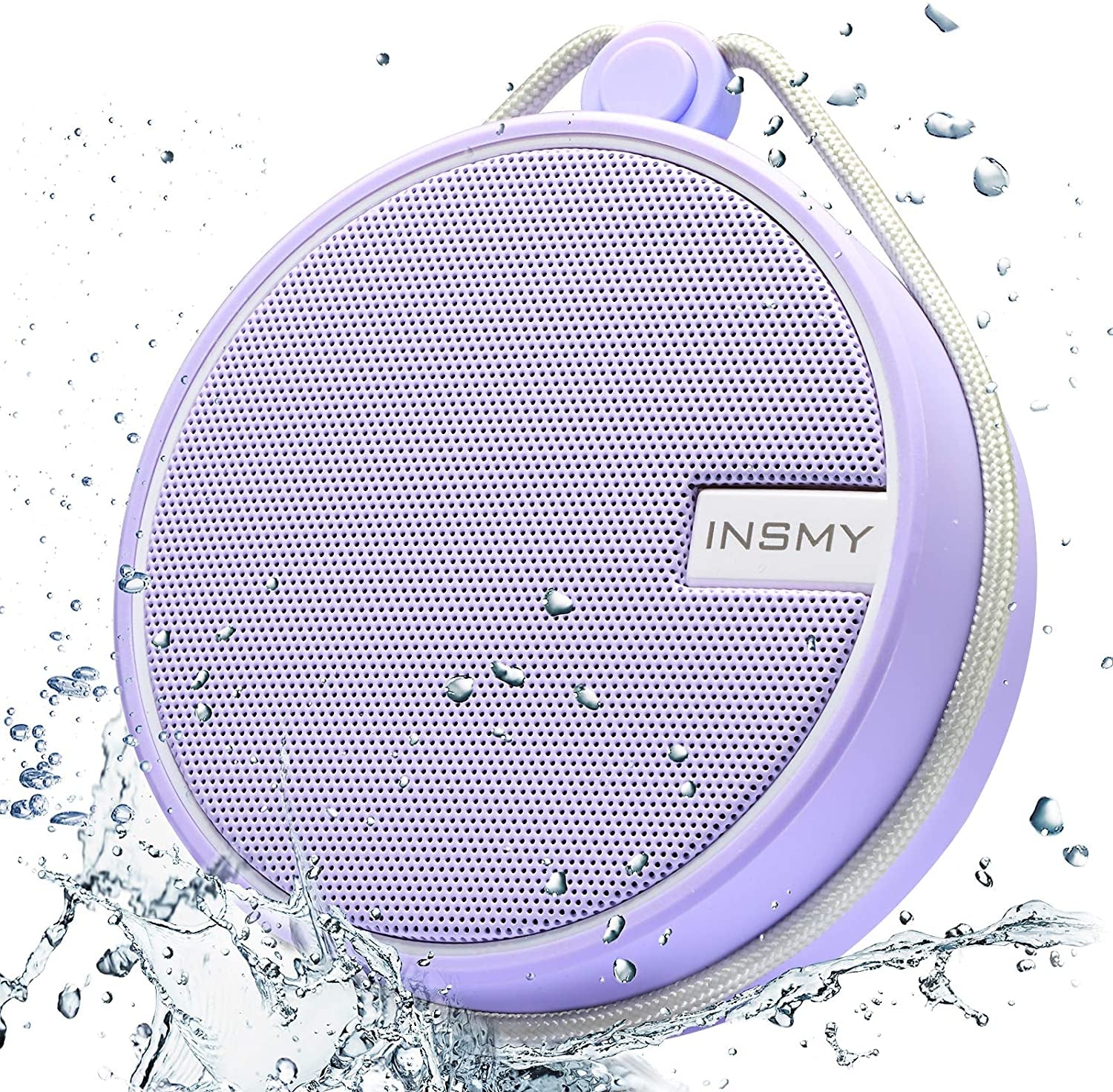 C12 IPX7 Waterproof Shower Bluetooth Speaker, Portable Small Speaker, Speakers Bluetooth Wireless Loud Clear Sound Support TF Card Suction Cup for Outdoor Kayak Canoe Beach Gift (Cashmere Pink)