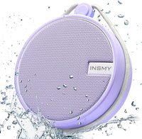 C12 IPX7 Waterproof Shower Bluetooth Speaker, Portable Small Speaker, Speakers Bluetooth Wireless Loud Clear Sound Support TF Card Suction Cup for Outdoor Kayak Canoe Beach Gift (Cashmere Pink)