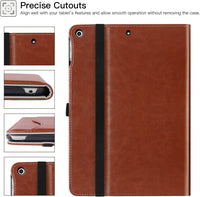 for New Ipad 9Th/8Th/7Th Generation Case 10.2 Inch 2021/2020/2019, Premium PU Leather Folding Stand Cover for Ipad 10.2" 9/8/7 Gen, Brown