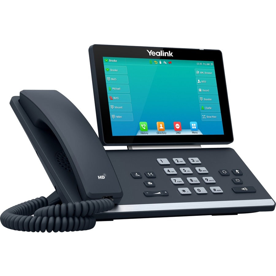 Yealink SIP-T57W IP Phone - Corded - Corded/Cordless - Bluetooth, Wi-Fi - Wall Mountable, Desktop - Classic Gray