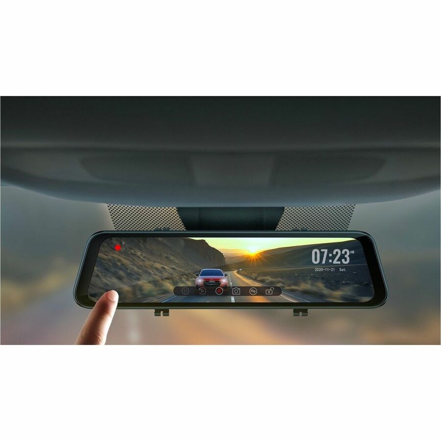 GekoGear Orbit D100 2 Channel 1080P Front / 1080P Rearview Mirror Dashcam