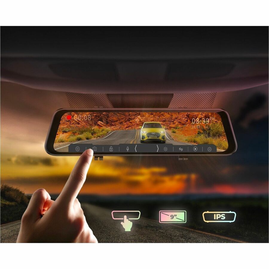 GekoGear Orbit D400 4K Rearview Mirror Dash Cam with 1080P Backup Cam