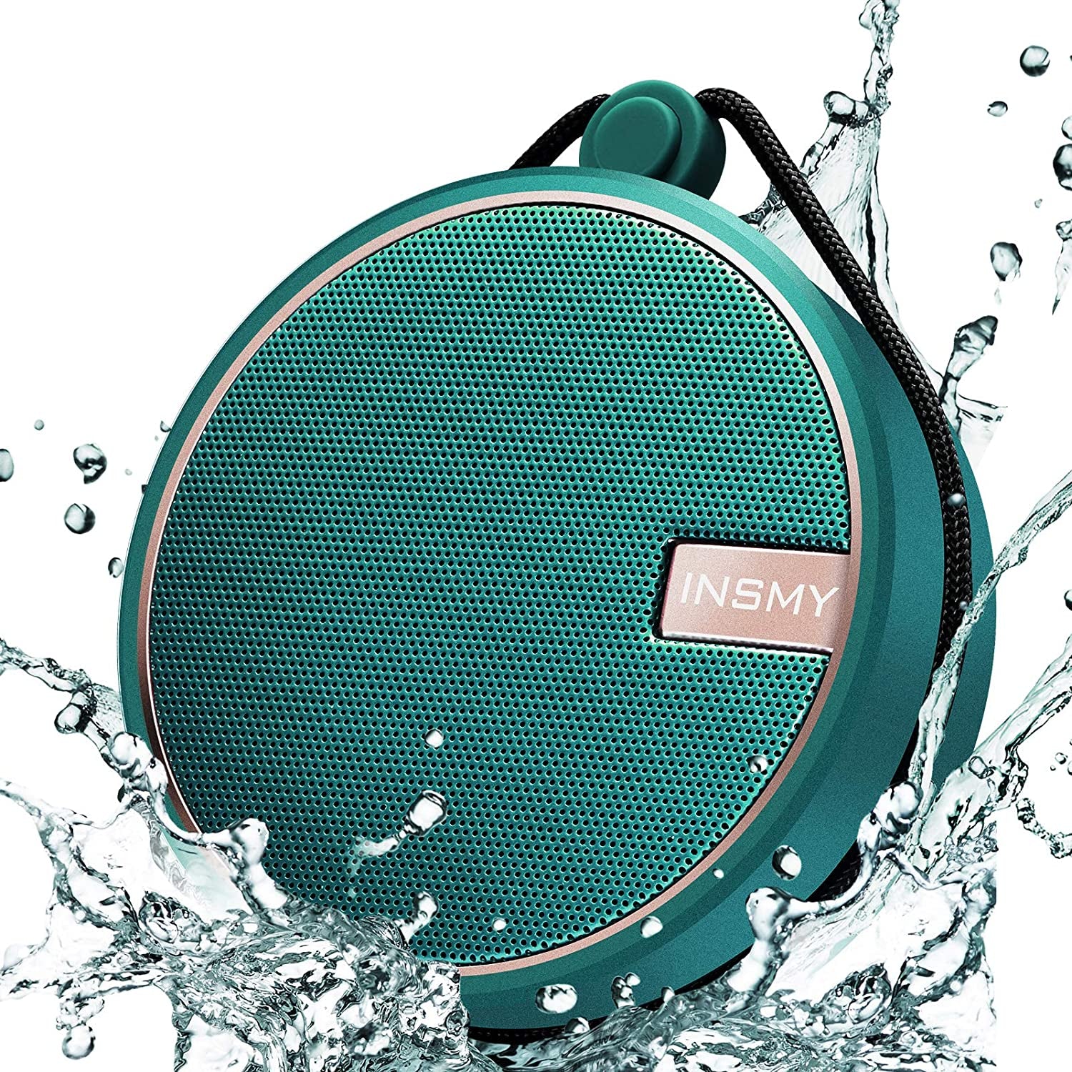 C12 IPX7 Waterproof Shower Bluetooth Speaker, Portable Small Speaker, Speakers Bluetooth Wireless Loud Clear Sound Support TF Card Suction Cup for Outdoor Kayak Canoe Beach Gift (Cashmere Pink)