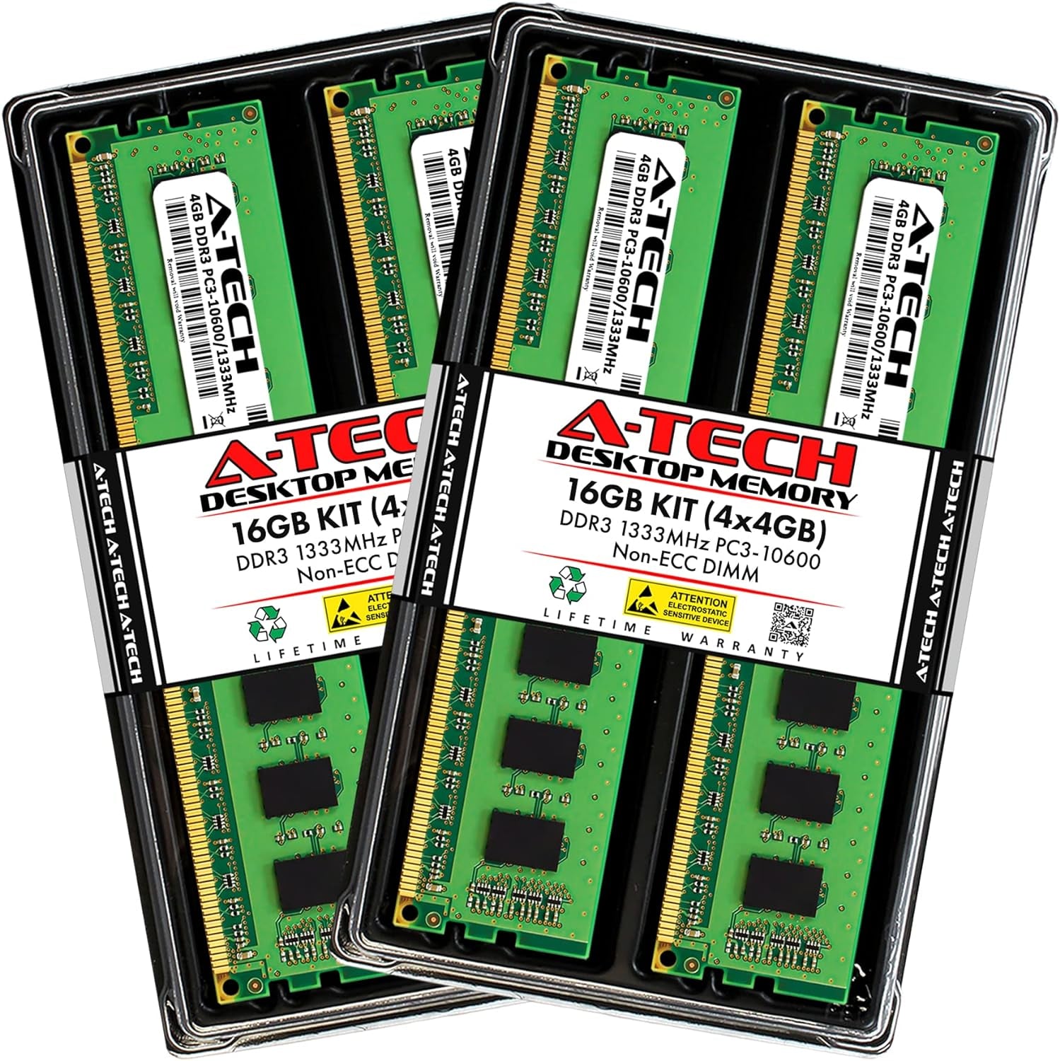 RAM 8GB Kit (2X4Gb) DDR3 1333 Mhz PC3-10600 DIMM - Desktop Computer Memory - CL9 240-Pin UDIMM Non-Ecc Unbuffered Upgrade Modules