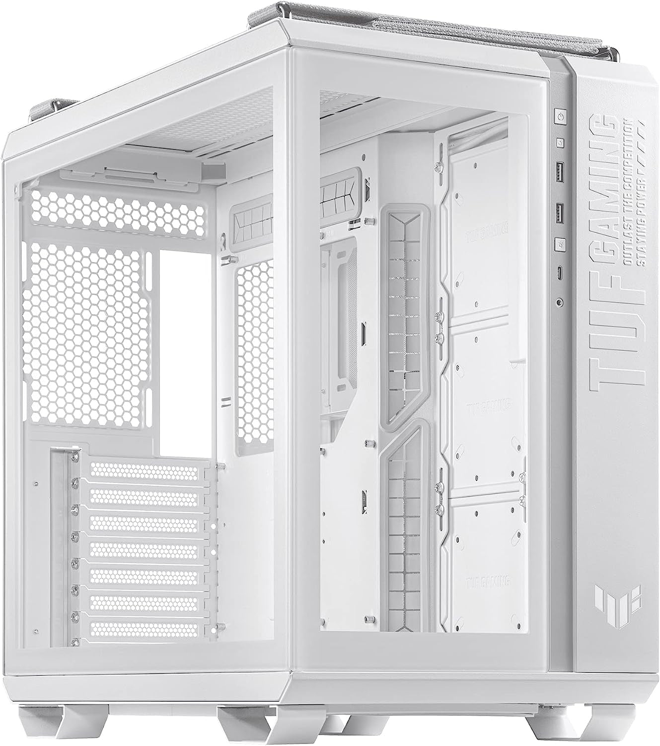 TUF Gaming GT501 Mid-Tower Computer Case for up to EATX Motherboards with USB 3.0 Front Panel Cases GT501/GRY/WITH Handle