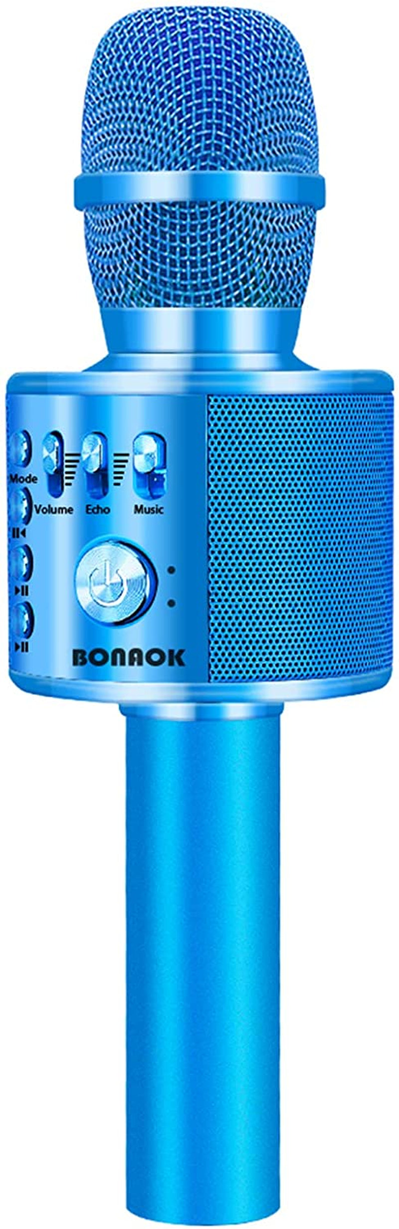 Wireless Bluetooth Karaoke Microphone, 3-In-1 Portable Handheld Mic Speaker Machine for All Smartphones, Gifts to Girls Boys Kids Adults All Age Q37(Black Gold)