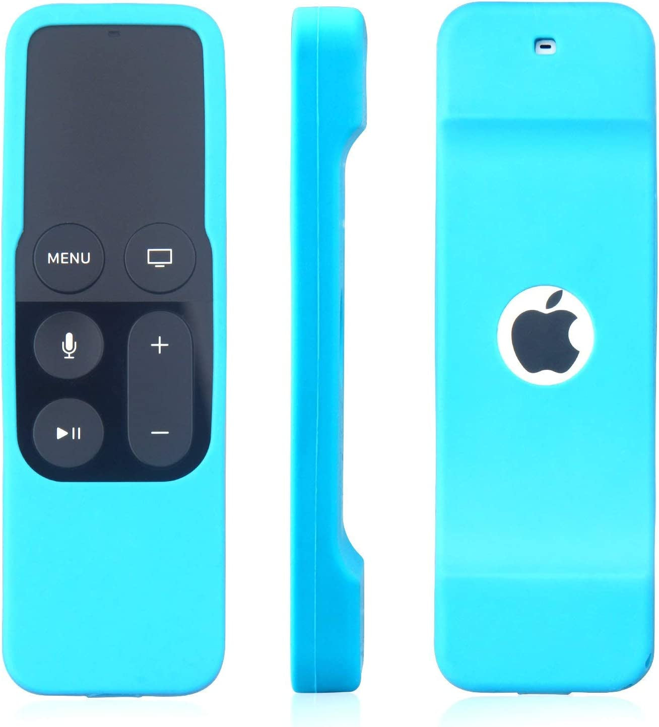 [Nightglow Blue] Case for Apple TV 4K / 4Th 5Th Gen Remote,  Light Weight [Anti Slip] Shock Proof Silicone Cover [Lanyard Included] -Not for New Apple 4K TV Series 6Th Gen 2021