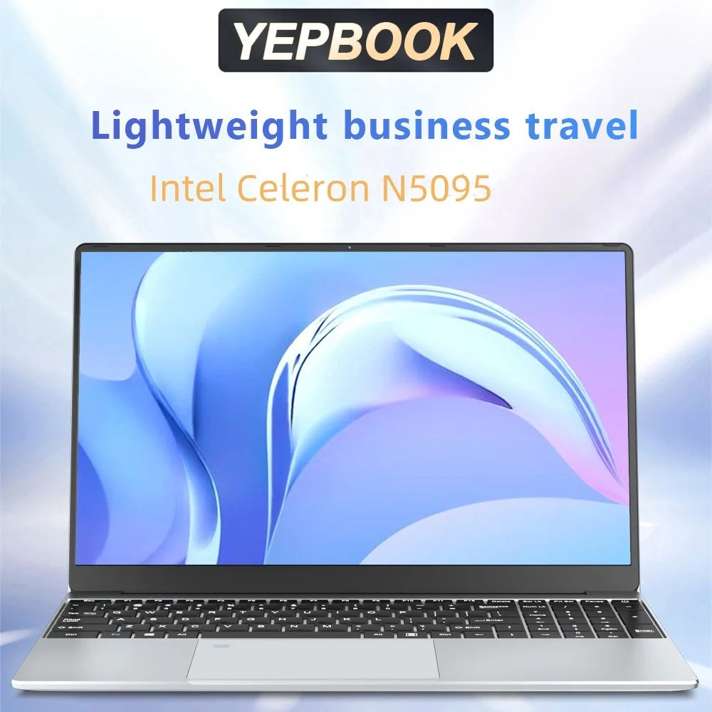 Yepbook 15.6In Laptop,8Gb RAM, 512GB SSD, Intel Celeron N5095, Cooling System,Fingerprint,38000Mwh Battery,Windows 11 Pro Laptops Computers,