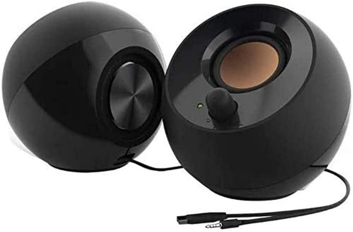 Pebble plus 2.1 Usb-Powered Desktop Speakers with Powerful Down-Firing Subwoofer and Far-Field Drivers, up to 8W RMS Total Power for Computer Pcs and Laptops (Black)