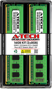 RAM 8GB Kit (2X4Gb) DDR3 1333 Mhz PC3-10600 DIMM - Desktop Computer Memory - CL9 240-Pin UDIMM Non-Ecc Unbuffered Upgrade Modules