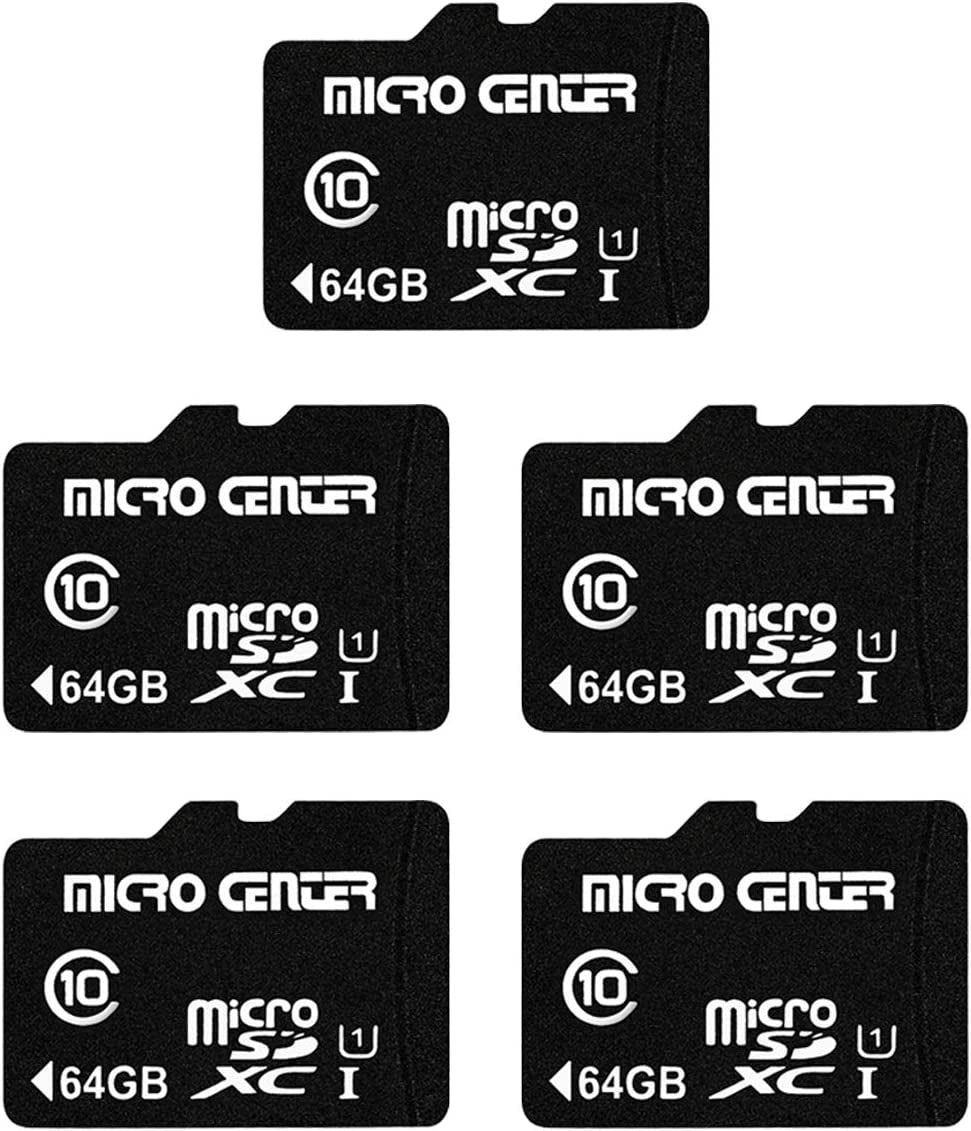 Micro Center 32GB Class 10 Micro SDHC Flash Memory Card with Adapter for Mobile Device Storage Phone, Tablet, Drone & Full HD Video Recording - 80Mb/S UHS-I, C10, U1 (5 Pack)