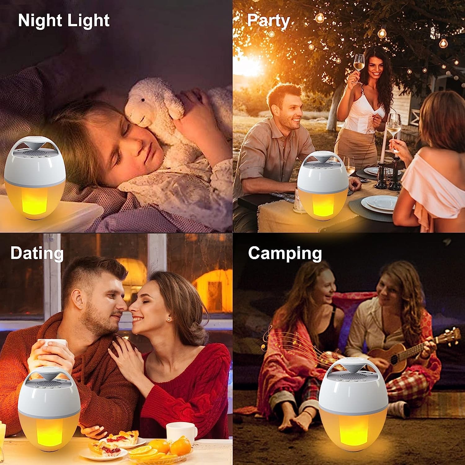 LED Flame Speakers, Floating Bluetooth Speaker for Pool, IP68 Waterproof Wireless Speaker, Hot Tub Speaker with Rich Bass, HD Stereo Sound, Hands-Free Portable Bluetooth Speaker for Outdoor