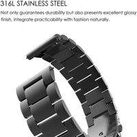 Band Compatible with Samsung Galaxy Watch 6/4 Classic 47Mm 43Mm / 42Mm 46Mm, Watch 6/5/4 40Mm 44Mm, Watch 5 Pro 45Mm, 20Mm Stainless Steel Metal Bands Replacement Bracelet Strap