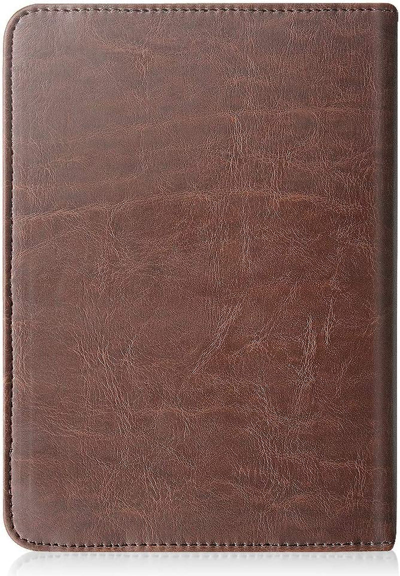 Folio Case for 6" Kindle Paperwhite (Fits 10Th Generation 2018 and All Paperwhite Generations Prior to 2018) - Book Style Vegan Leather Shockproof Cover with Auto Sleep/Wake, Vintage Brown