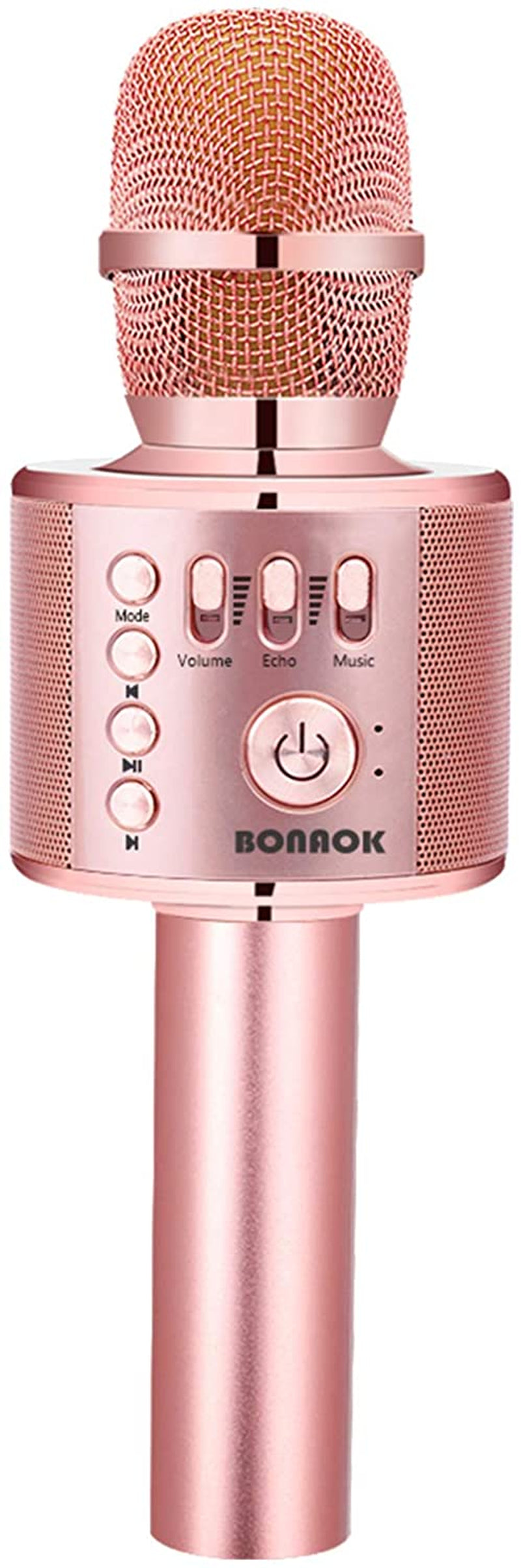 Wireless Bluetooth Karaoke Microphone, 3-In-1 Portable Handheld Mic Speaker Machine for All Smartphones, Gifts to Girls Boys Kids Adults All Age Q37(Black Gold)