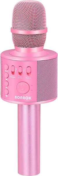 Wireless Bluetooth Karaoke Microphone, 3-In-1 Portable Handheld Mic Speaker Machine for All Smartphones, Gifts to Girls Boys Kids Adults All Age Q37(Black Gold)