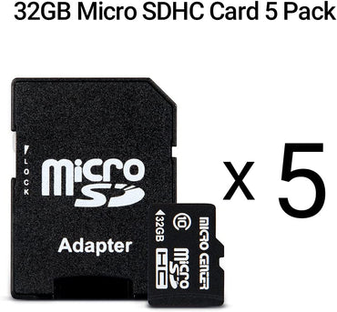 Micro Center 32GB Class 10 Micro SDHC Flash Memory Card with Adapter for Mobile Device Storage Phone, Tablet, Drone & Full HD Video Recording - 80Mb/S UHS-I, C10, U1 (5 Pack)