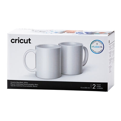 cricut Ceramic Mug Blank, White - 12 oz/340 ml (2 ct)