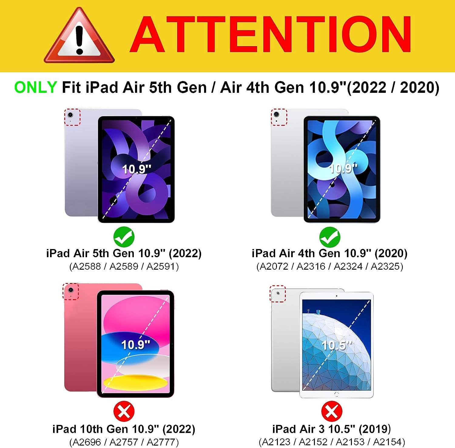 Slimshell Case for Ipad Air 5Th Generation (2022) / 4Th Generation (2020) 10.9 Inch - Flexible Soft TPU Stand Back Cover with Pencil Holder, Auto Sleep/Wake, Composition Book