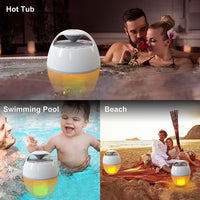 LED Flame Speakers, Floating Bluetooth Speaker for Pool, IP68 Waterproof Wireless Speaker, Hot Tub Speaker with Rich Bass, HD Stereo Sound, Hands-Free Portable Bluetooth Speaker for Outdoor