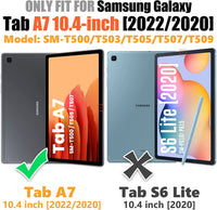 for Samsung Galaxy Tab A7 10.4 Case 2020/2022, SM-T500/ T503 Case, Durable Sturdy Case with Screen Protector Swivel Stand Hand Shoulder Strap Drop-Proof for Galaxy A7 Tablet Case - Orange