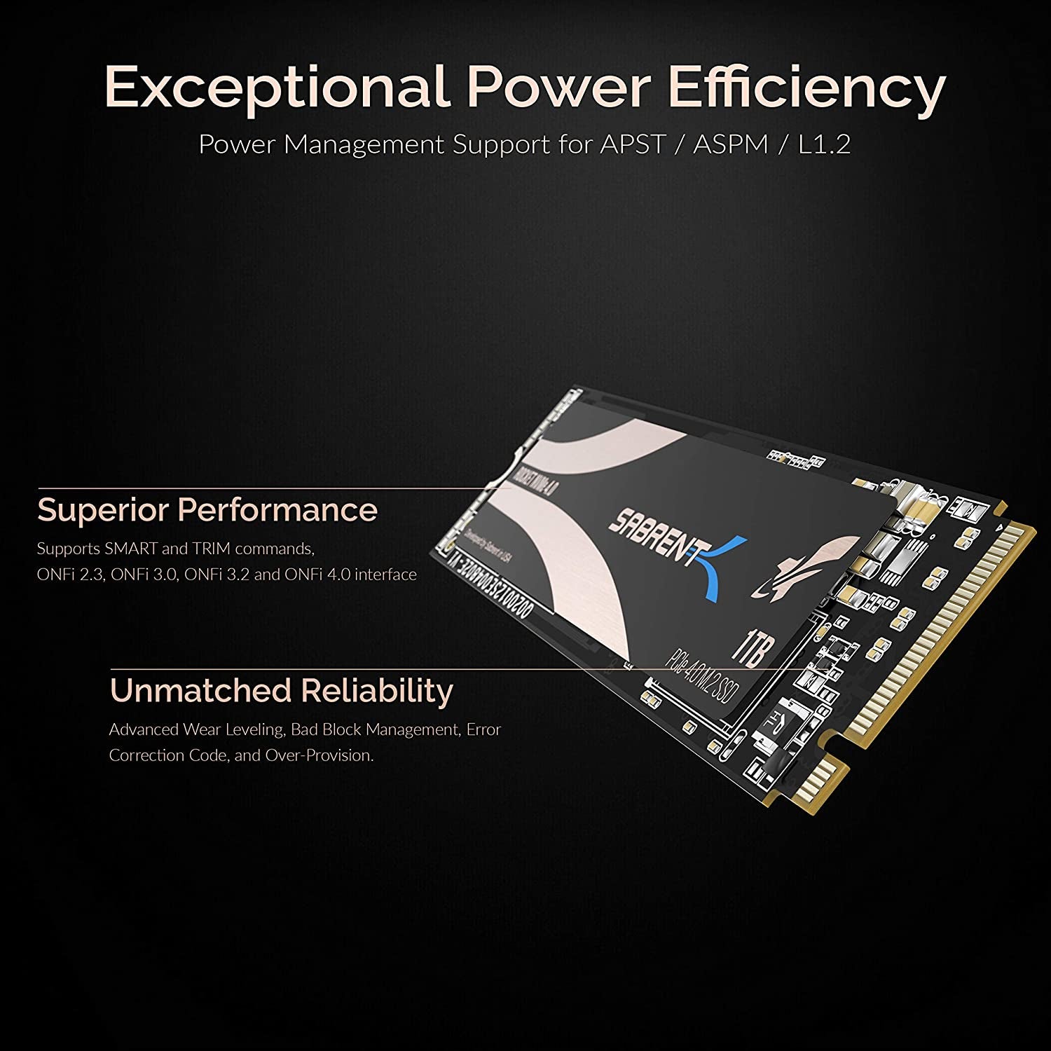 1TB Rocket Nvme Pcie 4.0 M.2 2280 Internal SSD Maximum Performance Solid State Drive (Latest Version) (Sb-Rocket-Nvme4-1Tb).