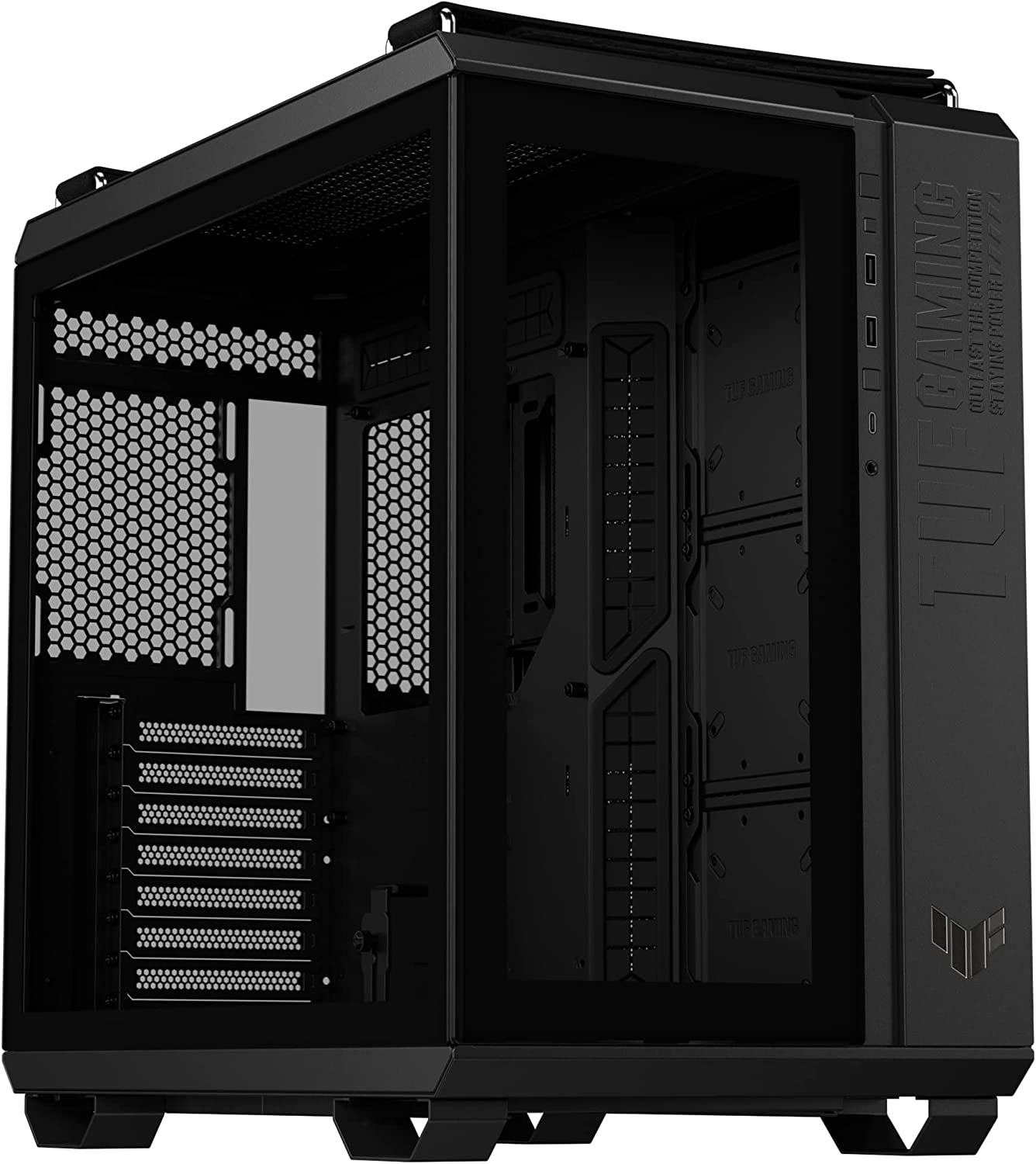 TUF Gaming GT501 Mid-Tower Computer Case for up to EATX Motherboards with USB 3.0 Front Panel Cases GT501/GRY/WITH Handle