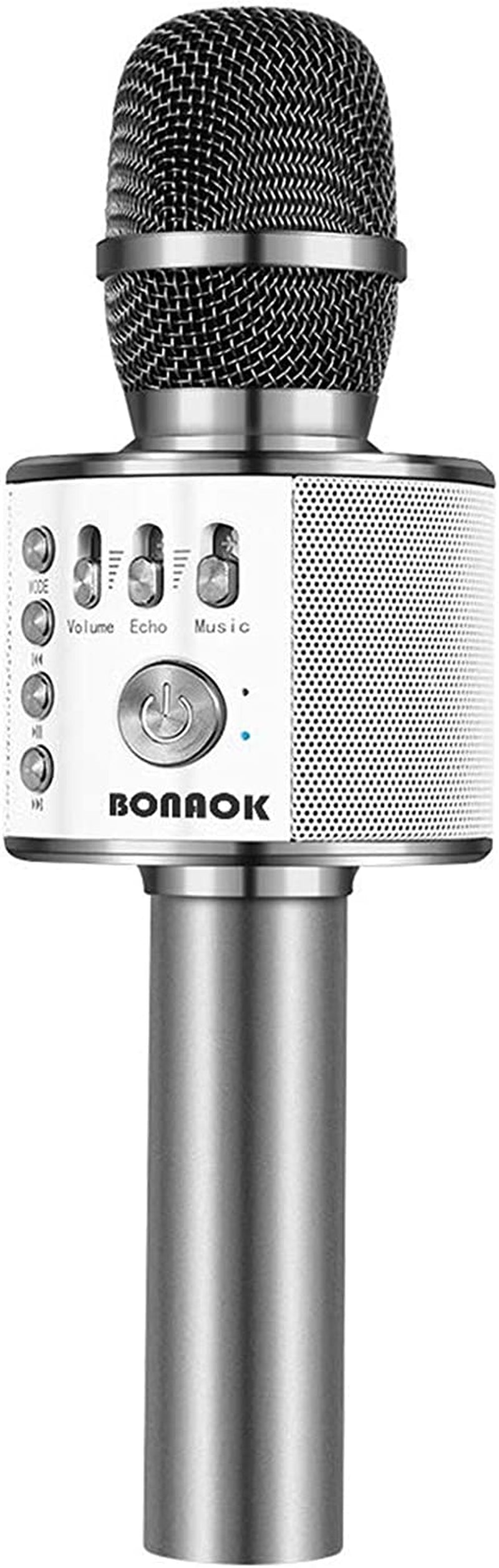 Wireless Bluetooth Karaoke Microphone, 3-In-1 Portable Handheld Mic Speaker Machine for All Smartphones, Gifts to Girls Boys Kids Adults All Age Q37(Black Gold)