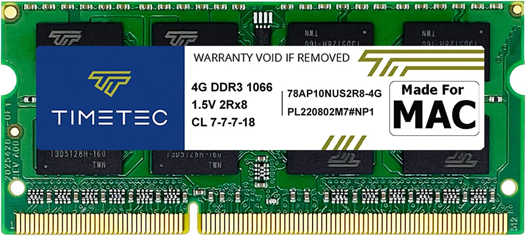 4GB Compatible for Apple DDR3 1067Mhz / 1066Mhz PC3-8500 CL7 Dual Rank for Mac Book, Mac Book Pro, Imac, Mac Mini (Late 2008, Early/Mid/Late 2009, Mid 2010) SODIMM Memory MAC RAM Upgrade