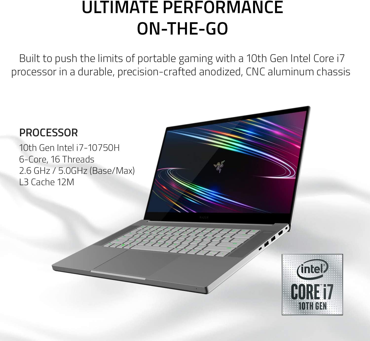 Blade 15 Base Gaming Laptop 2020: Intel Core I7-10750H 6-Core, NVIDIA Geforce RTX 2070 Max-Q,15.6" 4K OLED,16GB RAM,512GB SSD, CNC Aluminum,Chroma Rgb,Thunderbolt 3,Creator Ready, Mercury White