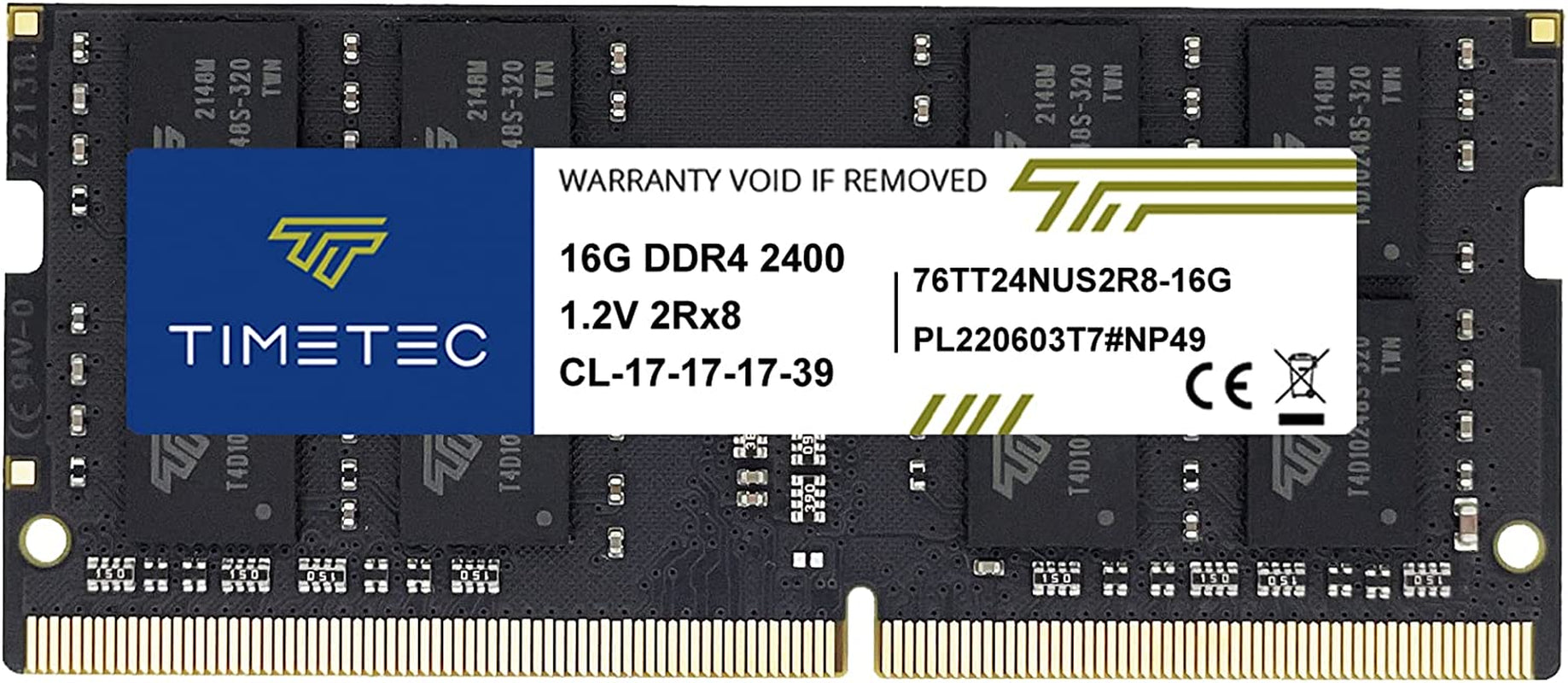 16GB DDR4 2400Mhz PC4-19200 Non-Ecc Unbuffered 1.2V CL17 2Rx8 Dual Rank 260 Pin SODIMM Laptop Notebook PC Computer Memory RAM Module Upgrade (16GB)