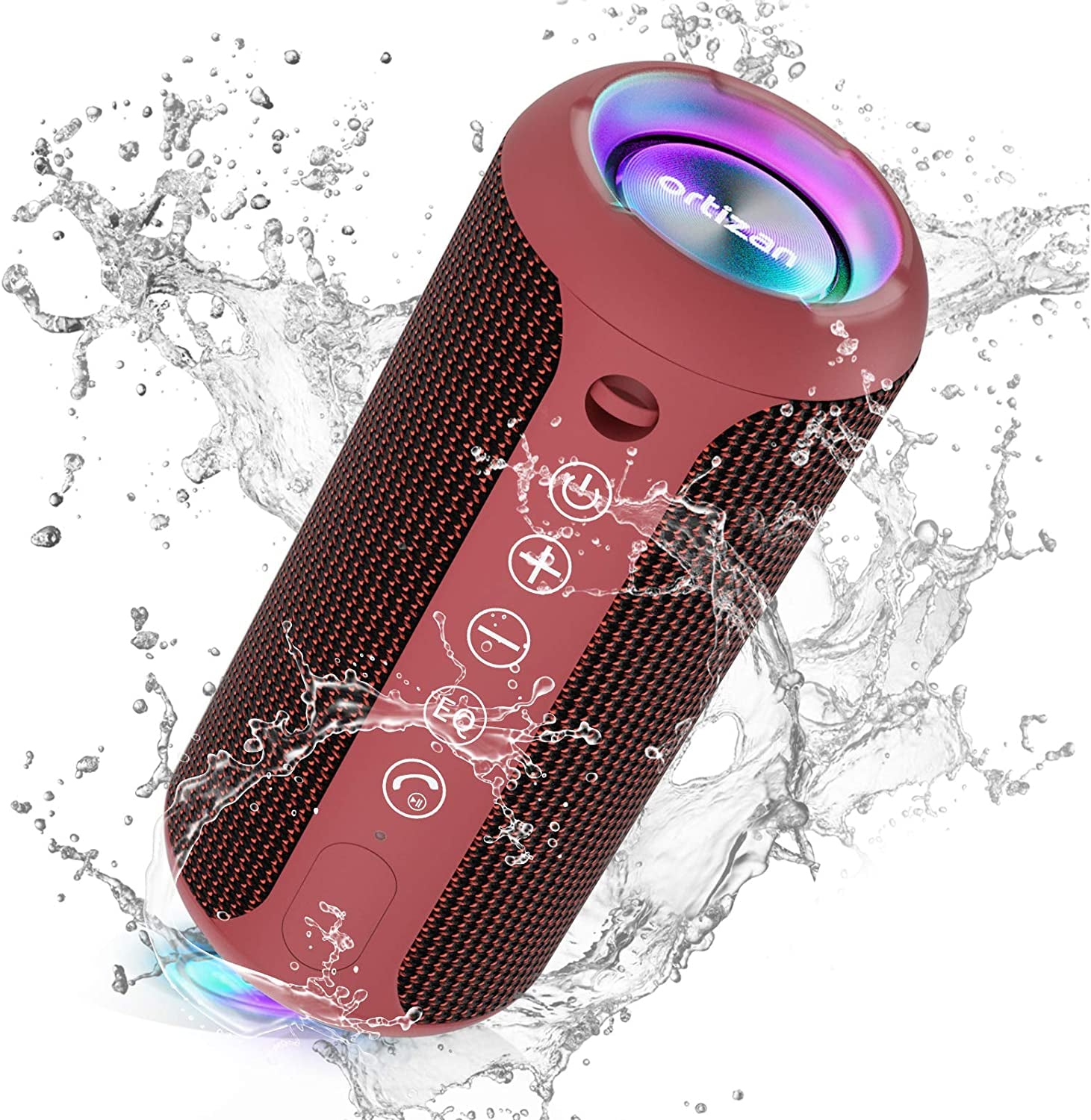 Portable Bluetooth Speaker, IPX7 Waterproof Wireless Speaker with 24W Loud Stereo Sound, Outdoor Speakers with Bluetooth 5.0, 30H Playtime,66Ft Bluetooth Range,Tws Pairing for Home