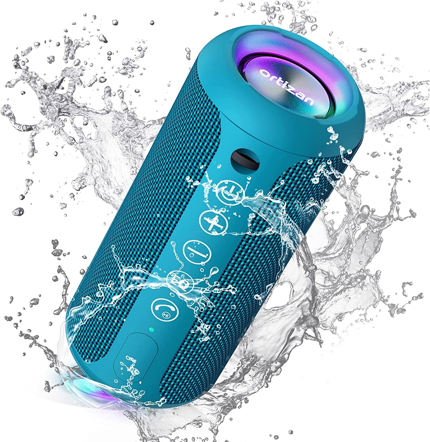 Portable Bluetooth Speaker, IPX7 Waterproof Wireless Speaker with 24W Loud Stereo Sound, Outdoor Speakers with Bluetooth 5.0, 30H Playtime,66Ft Bluetooth Range,Tws Pairing for Home