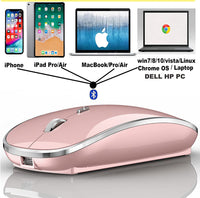 Bluetooth Wireless Mouse for Ipad Pro Macbook Ipad Air Mac Macbook Pro Macbook Air Laptop Chromebook Windows HP DELL PC