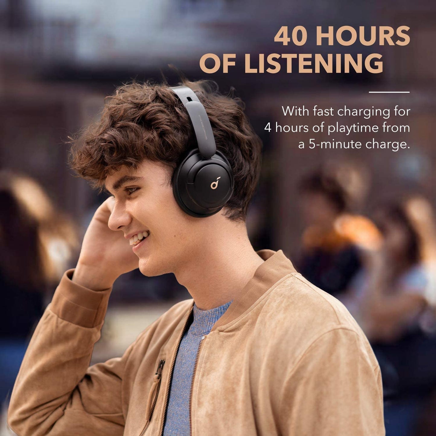 by Anker Life Q30 Hybrid Active Noise Cancelling Headphones with Multiple Modes, Hi-Res Sound, Custom EQ via App, 40H Playtime, Comfortable Fit, Bluetooth, Multipoint Connection