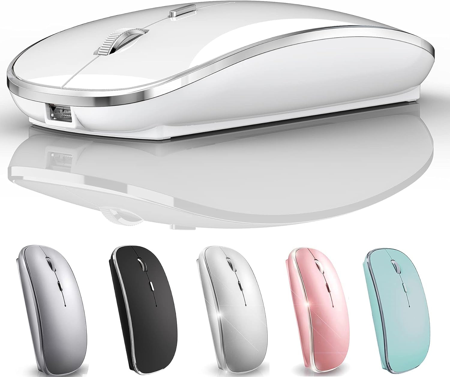 Bluetooth Wireless Mouse for Ipad Pro Macbook Ipad Air Mac Macbook Pro Macbook Air Laptop Chromebook Windows HP DELL PC