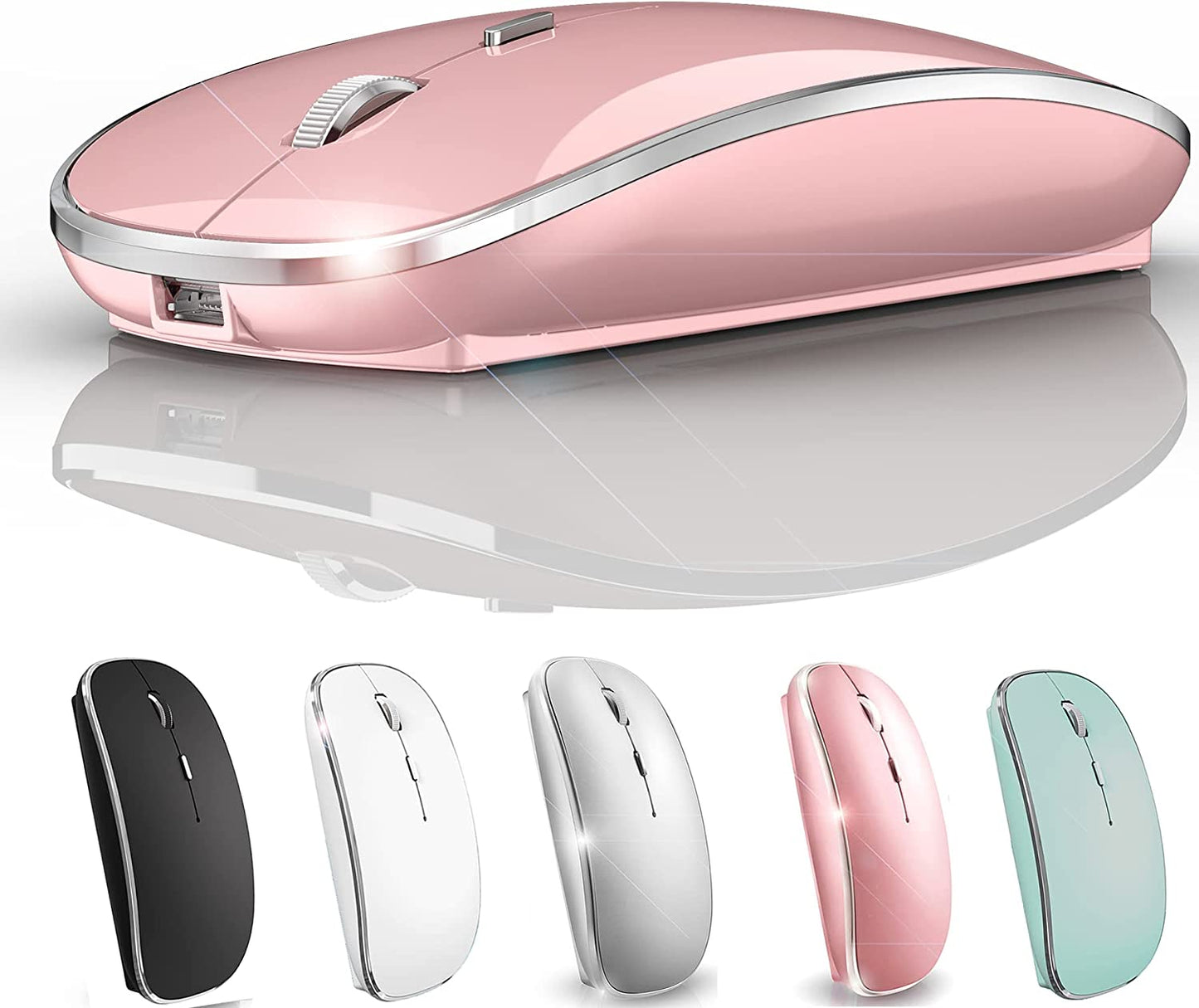 Bluetooth Wireless Mouse for Ipad Pro Macbook Ipad Air Mac Macbook Pro Macbook Air Laptop Chromebook Windows HP DELL PC