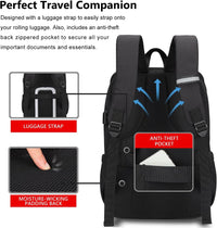 Deep Storage Laptop Backpack with USB Charging Port[Water Resistant] College Computer Bookbag Fits 16 Inch Laptop,Black