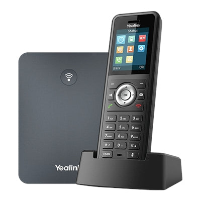 Yealink W79P IP Phone - Cordless - Corded - DECT, Bluetooth - Wall Mountable, Desktop - Black, Classic Gray