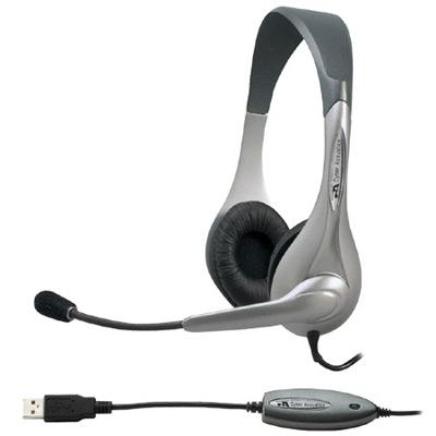 Silver OEM USB Headset Mic