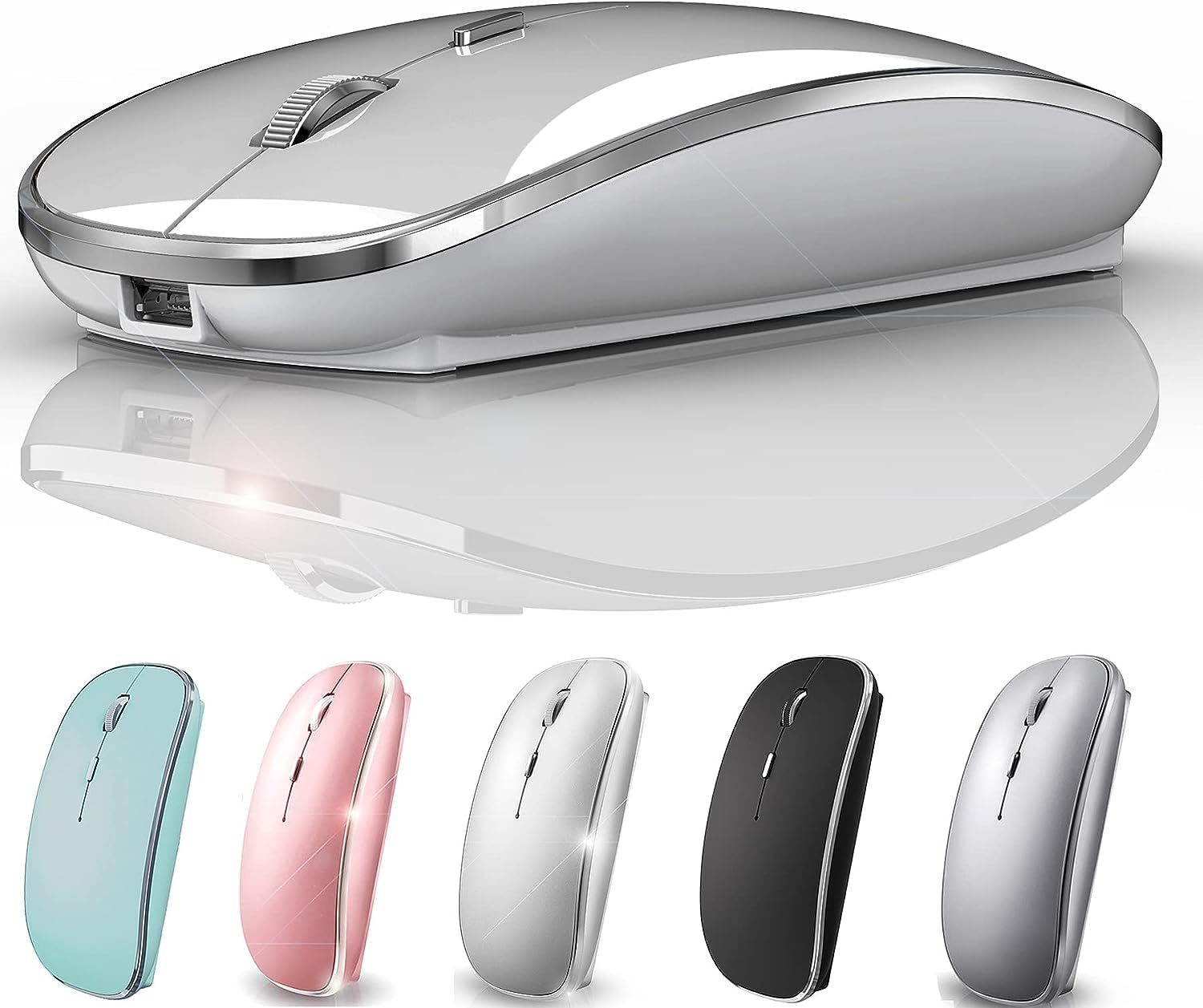 Bluetooth Wireless Mouse for Ipad Pro Macbook Ipad Air Mac Macbook Pro Macbook Air Laptop Chromebook Windows HP DELL PC