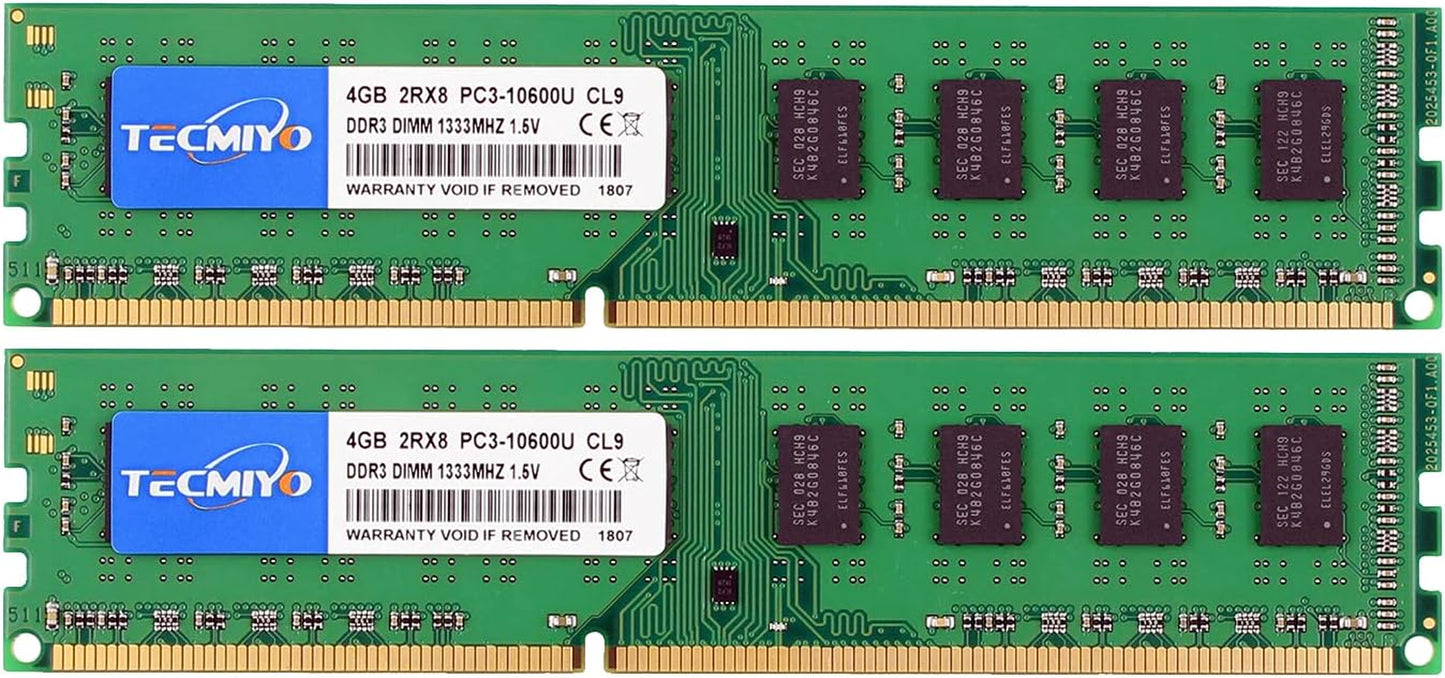 8GB Kit (2X4Gb) DDR3 1066Mhz PC3-8500 PC3-8500S Non ECC Unbuffered 1.5V CL7 2RX8 Dual Rank 204 Pin SODIMM Laptop Notebook Computer Memory Ram