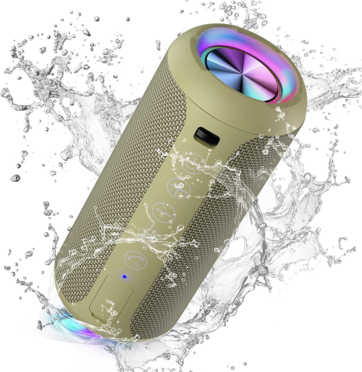 Portable Bluetooth Speaker, IPX7 Waterproof Wireless Speaker with 24W Loud Stereo Sound, Outdoor Speakers with Bluetooth 5.0, 30H Playtime,66Ft Bluetooth Range,Tws Pairing for Home