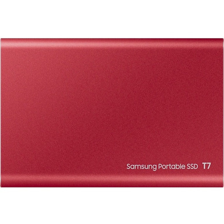 Samsung T7 MU-PC2T0R/AM 2 TB Portable Solid State Drive - External - PCI Express NVMe - Metallic Red