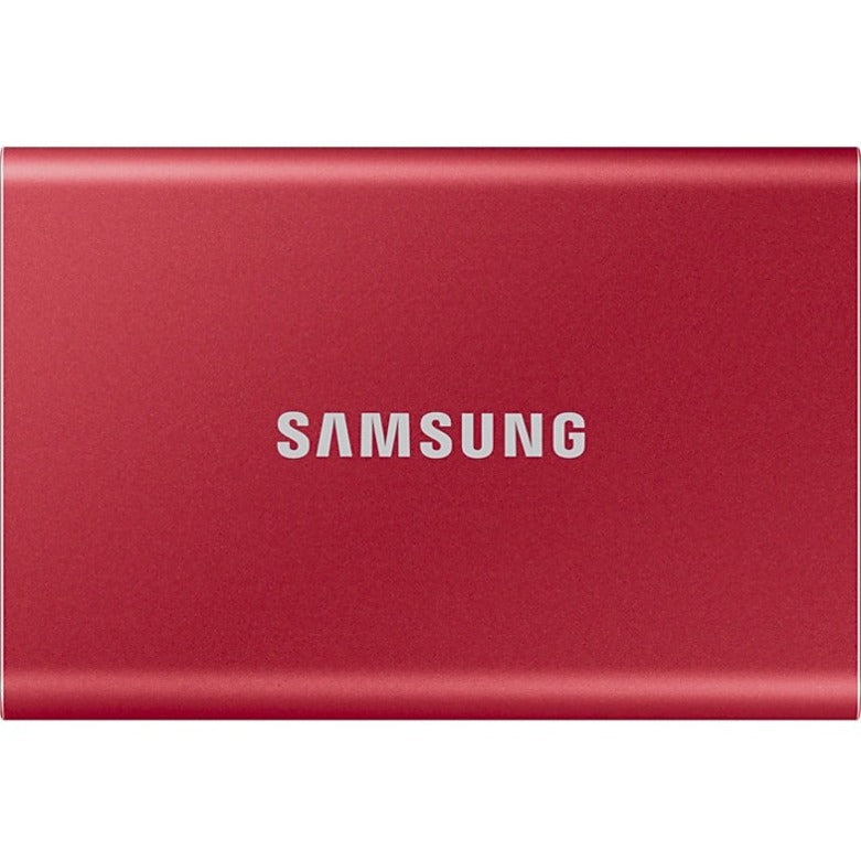 Samsung T7 MU-PC2T0R/AM 2 TB Portable Solid State Drive - External - PCI Express NVMe - Metallic Red