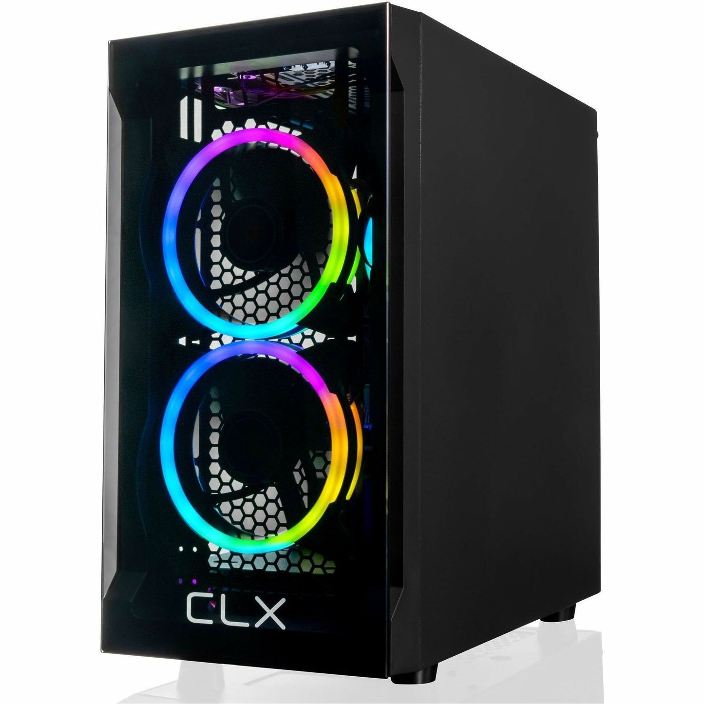 CLX SET TGMSETRTA3502BM Gaming Desktop Computer - AMD Ryzen 7 5700X Octa-core (8 Core) 3.40 GHz - 16 GB RAM DDR4 SDRAM - 2 TB HDD - 1 TB M.2 PCI Express NVMe SSD - Mini-tower - Matte Black