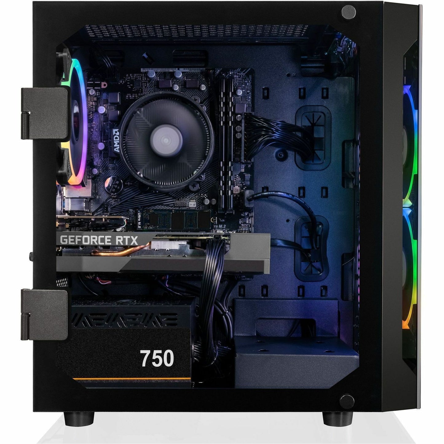 CLX SET TGMSETRTA3502BM Gaming Desktop Computer - AMD Ryzen 7 5700X Octa-core (8 Core) 3.40 GHz - 16 GB RAM DDR4 SDRAM - 2 TB HDD - 1 TB M.2 PCI Express NVMe SSD - Mini-tower - Matte Black