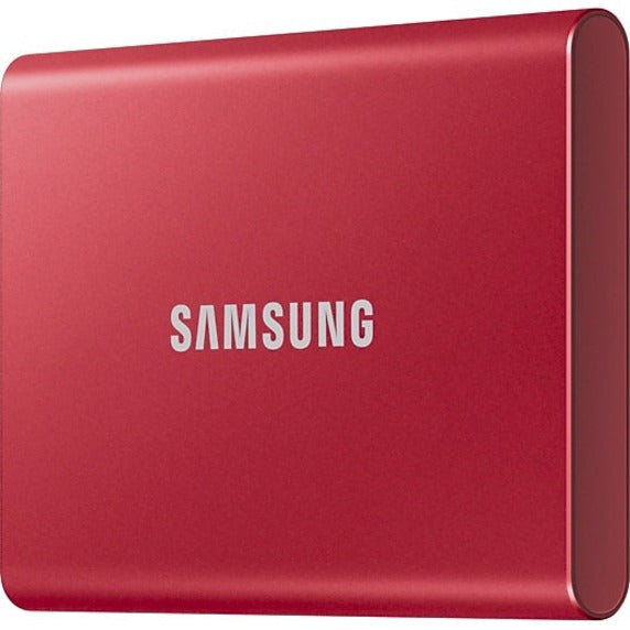 Samsung T7 MU-PC2T0R/AM 2 TB Portable Solid State Drive - External - PCI Express NVMe - Metallic Red