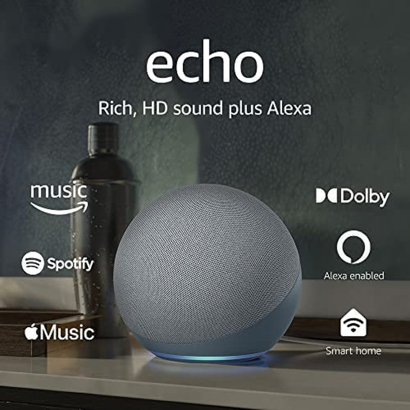 Echo (4Th Gen) | with Premium Sound, Smart Home Hub, and Alexa | Charcoal