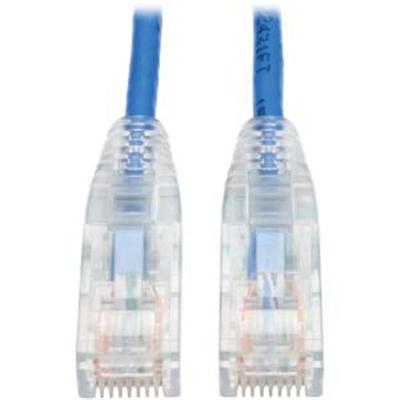 Cat6 Gigabit Snagless Molded Slim UTP Patch Cable RJ45 M/M BLUE 1'